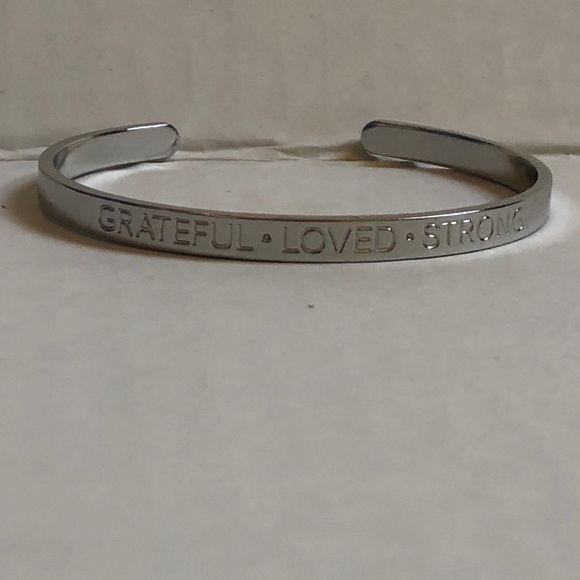 Talbots Cuff Bracelet * Grateful * Loved* Strong *